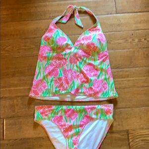 Lilly Pulitzer tankini swimsuit sz XL